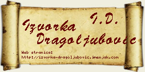 Izvorka Dragoljubović vizit kartica